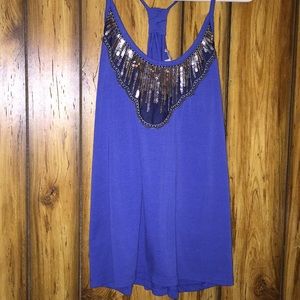 Sequined Racerback Top